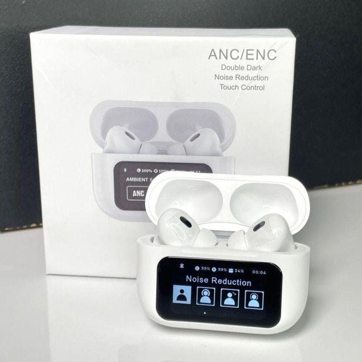 AirPods avec écran numérique multifonction